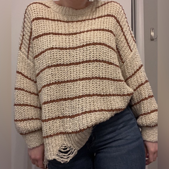 BKE/Buckle Oversized Stripped Sweater - Picture 2 of 8